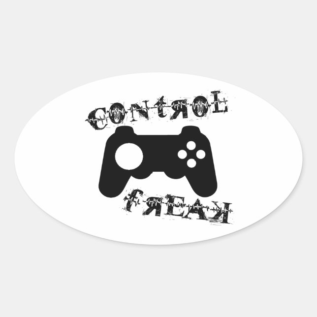 Control Freak Oval Sticker (Front)