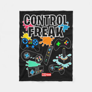 Control Freak - Video Game Gamer Fun Fleece Blanket