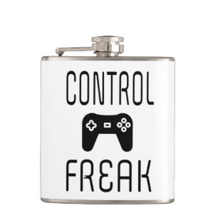 Control Freak Video Game Gamer Hip Flask