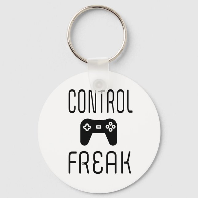 Control Freak Video Game Gamer Keychain (Front)
