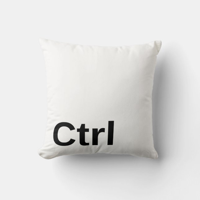 Control Key Throw Pillow (Front)