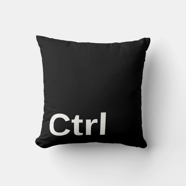 Control Key Throw Pillow (Front)