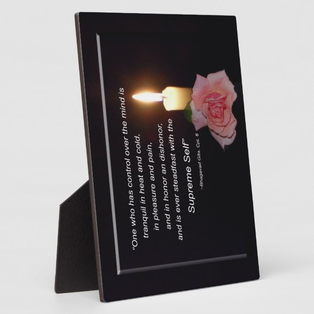 Control Over Mind – Supreme Self, Gita Quote Plaqu Plaque (Side)