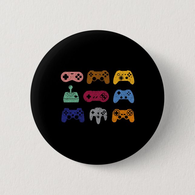 Control Video Game Controller Console Gaming Retro 2 Inch Round Button (Front)