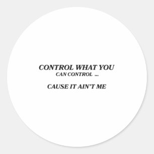 Control What You Can Control Cause It Ain't Me Fun Classic Round Sticker