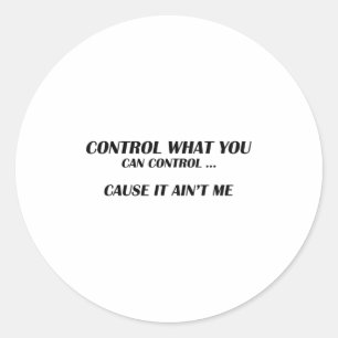 Control What You Can Control Cause It Ain't Me Fun Classic Round Sticker