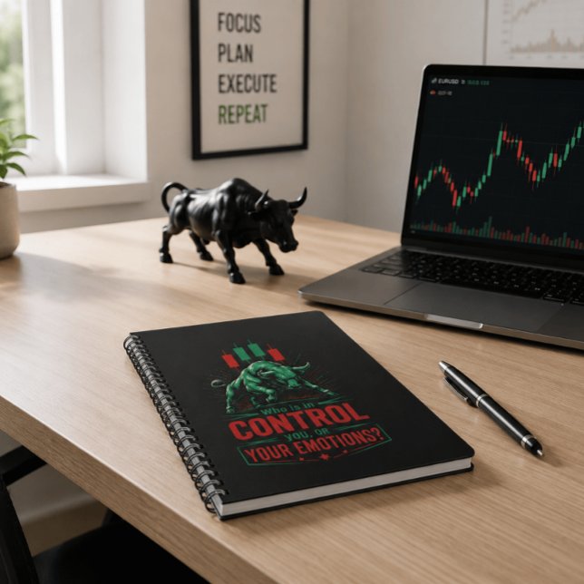 Control Your Emotions Bull Trading Mindset Design Notebook (Creator Uploaded)