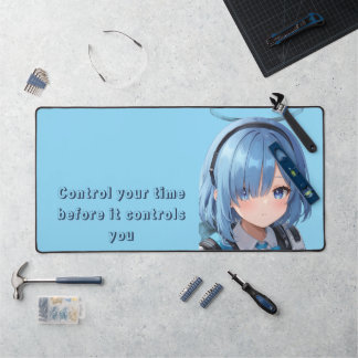 Control your time before it controls you desk mat