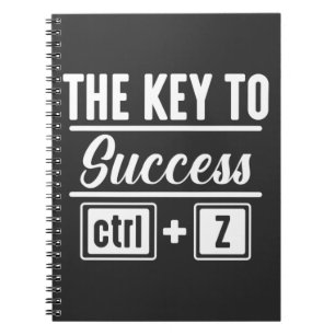 Control Z Undo Programming Success IT Nerd Notebook