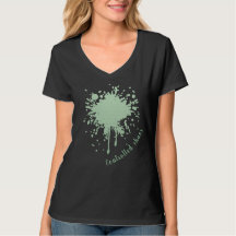  Controled Chaos Mint Green Ink Blot Custom Shirt