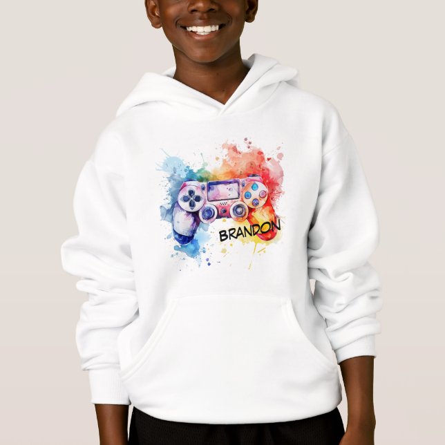 Contrôleur de jeu graphique aquarelle personnalisé (Devant)
