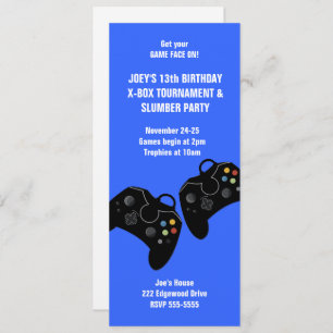 Contrôleur de jeu vidéo Invitation d'anniversaire 
