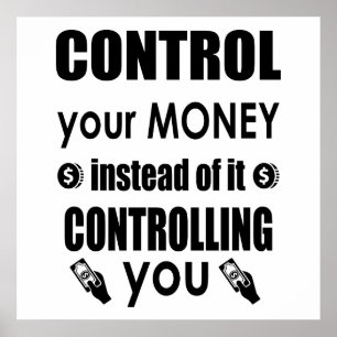 Contrôlez votre argent Dave Ramsey devis Poster
