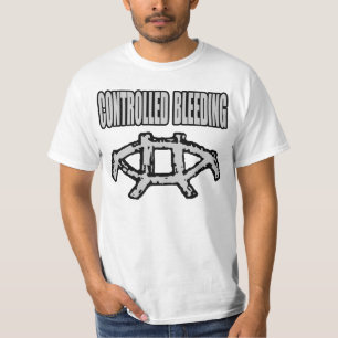 Controlled Bleeding Wax Trax Era Symbol (Grey) T-Shirt