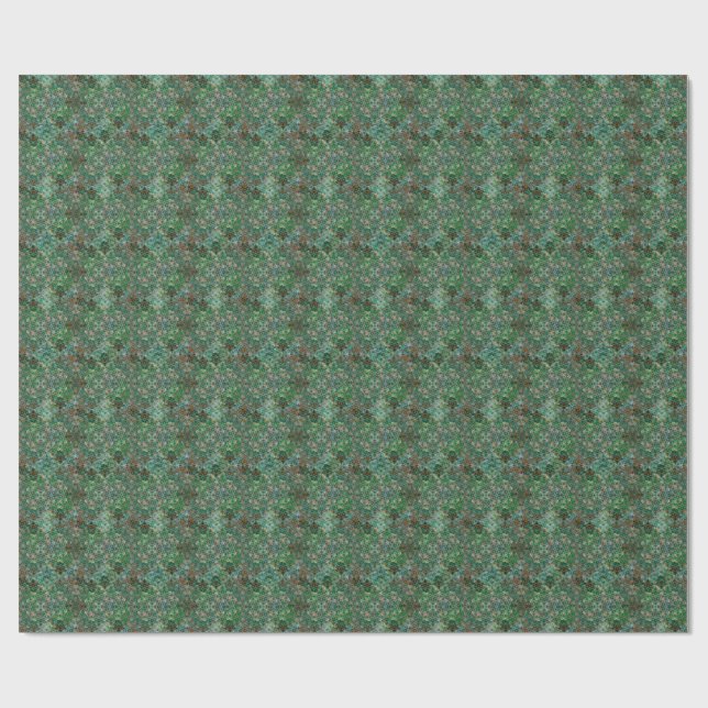 Controlled Chaos – Green Wrapping Paper (Flat)
