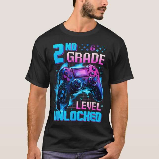 Controller 2Nd Grade Level Unlocked Back To School T-Shirt (Front)