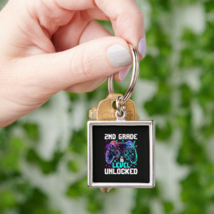 Controller 2nd Grade Level Unlocked First Day Keychain