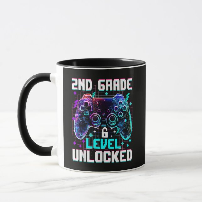 Controller 2nd Grade Level Unlocked First Day  Mug (Left)