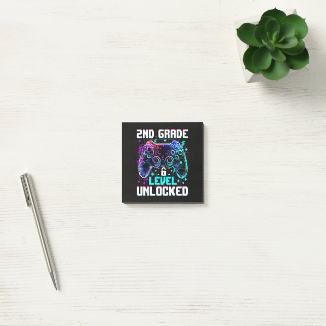 Controller 2nd Grade Level Unlocked First Day  Post-it Notes (Office)