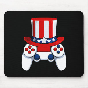 Controller American Hat 4th Of July Usa Mouse Pad