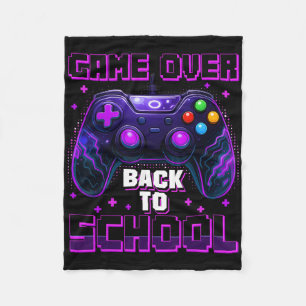 Controller Game Over Back To School First Day Of S Fleece Blanket
