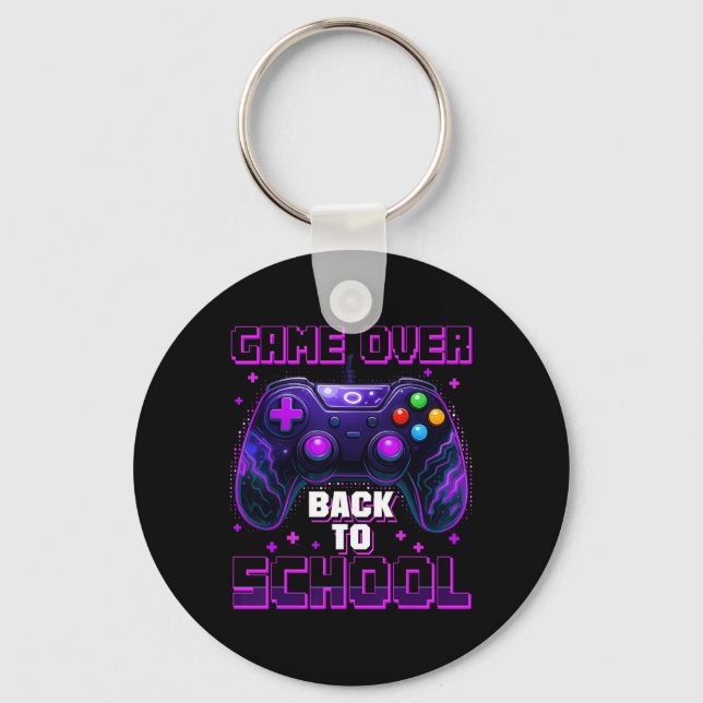Controller Game Over Back To School First Day Of S Keychain (Front)