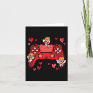 Controller Heart Valentines Day Cute Gaming Gamer Card