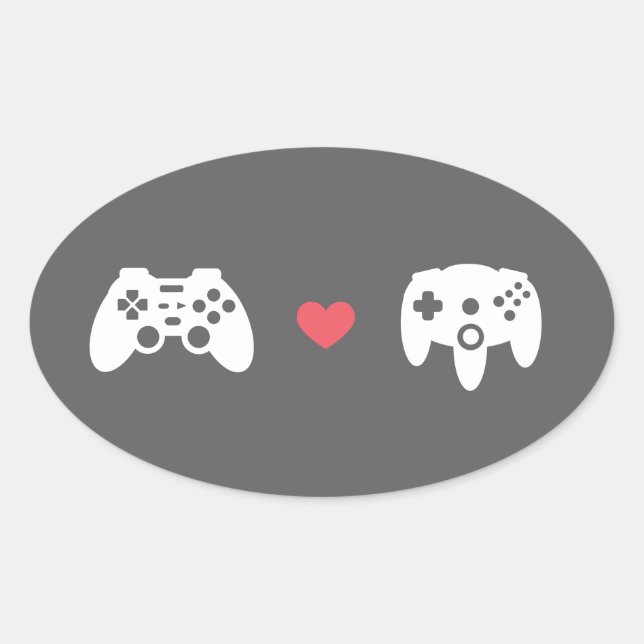 Controller Love Oval Sticker (Front)