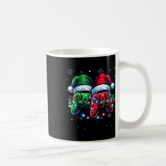 Controller Santa Hat Christmas Gaming X-mas Gamer  Coffee Mug (Right)