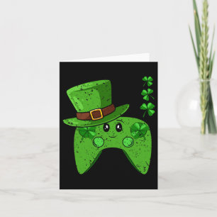 Controller Shamrock St Patricks Day Gaming Gamer  Card