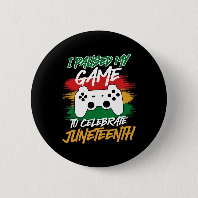 Controller Video Games Console Paused My Game June 2 Inch Round Button (Front)