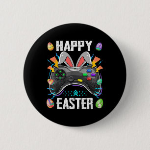 Controller With Bunny Ears Funny Easter Video Game 2 Inch Round Button