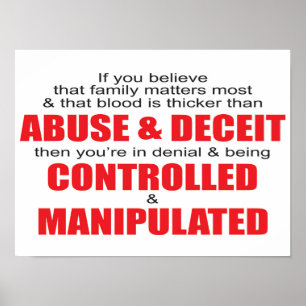 Controlling Family Abuse Deceit  Poster