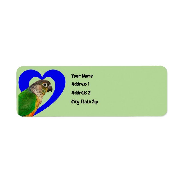 Conure Heart Address Labels (Front)