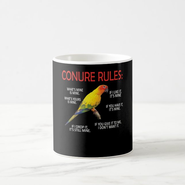 Conure Owner Conure Lover Parrot Bird Sun Conure Coffee Mug (Center)