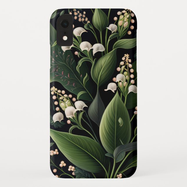 Convallaria Lilies of the Valley Flowers AI Art Case-Mate iPhone Case (Back)