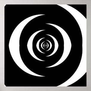 Converged Opposing Logarithmic Spirals Var 3 Poster