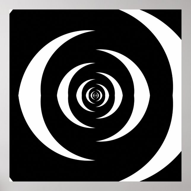 Converged Opposing Logarithmic Spirals Var 3 Poster (Front)