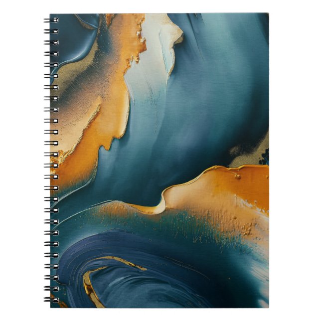 Convergence – Abstract Fields Of Motion And Gold Notebook (Front)