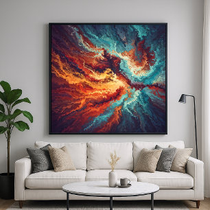 Convergence - Abstract Vibrant Art Poster