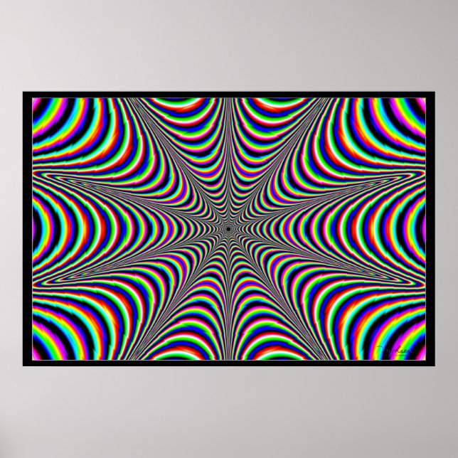 Converging Vibrating Colours Poster (Front)