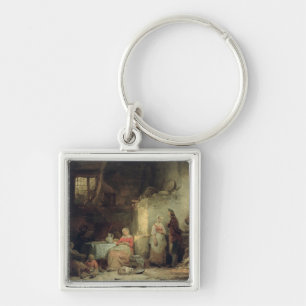 Conversation after the Meal, 1840 Keychain