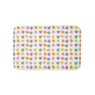 Conversation Candy Hearts Bath Mat