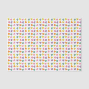Conversation Candy Hearts Tissue Paper
