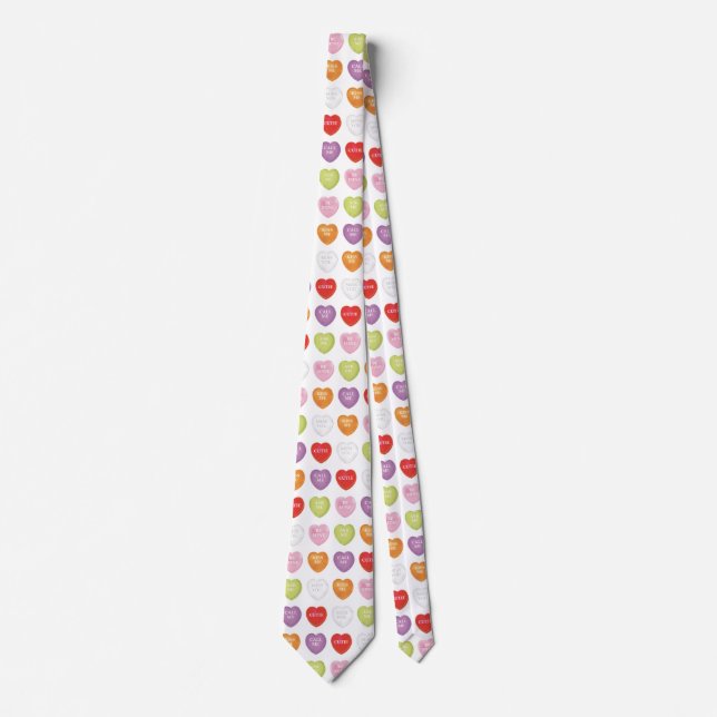 Conversation Hearts Neck Tie (Front)