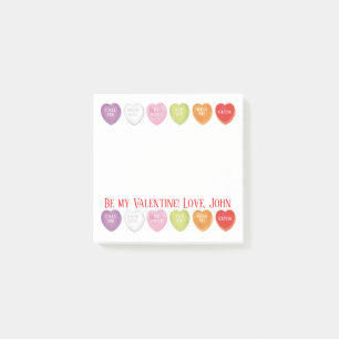 Conversation Hearts Personalized post it notes