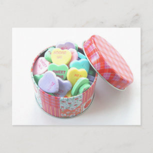 Conversation Hearts Postcard