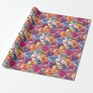 Conversation Hearts Wrapping Paper