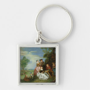 Conversation in a Park Keychain