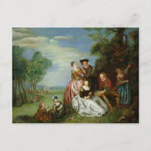 Conversation in a Park Postcard